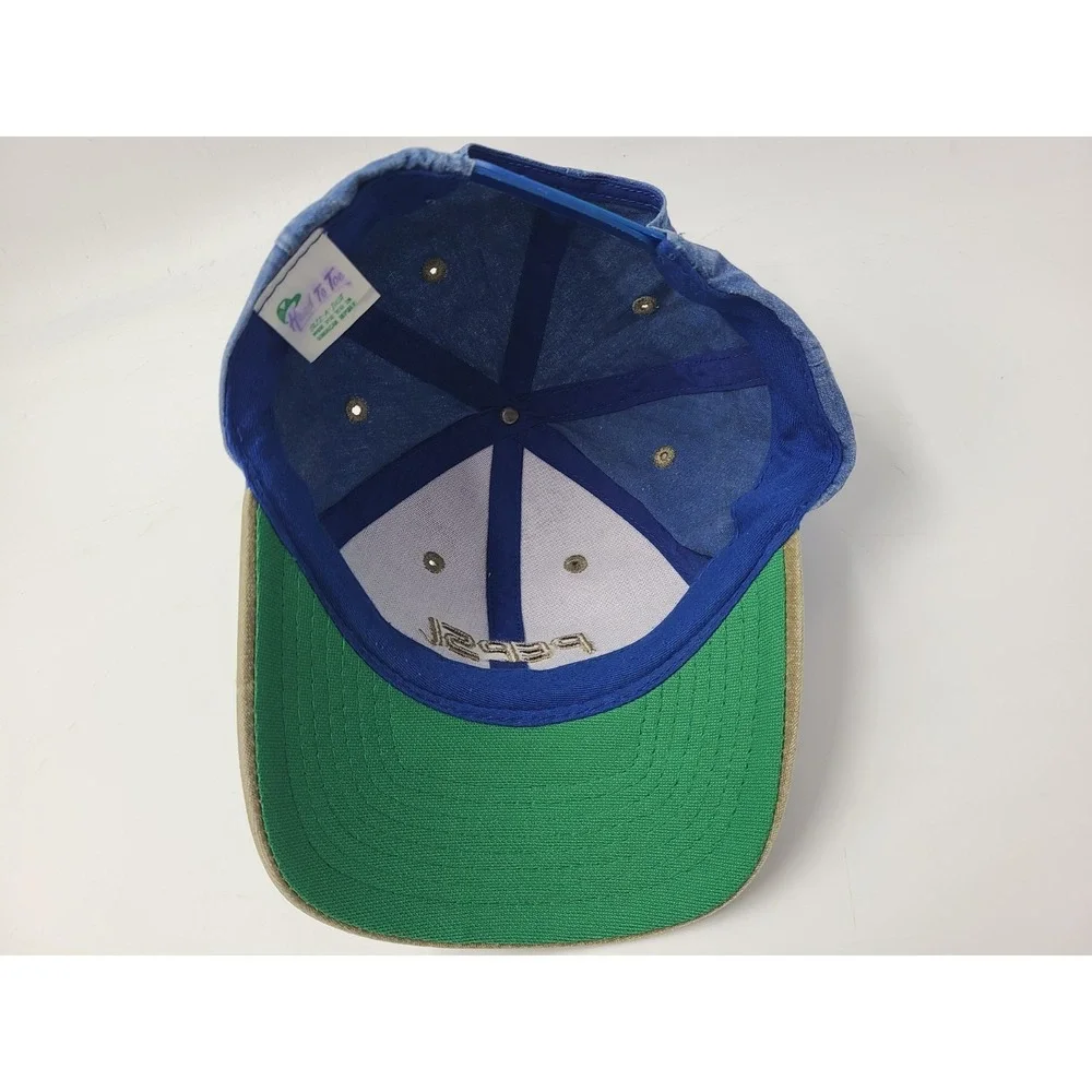 Vintage Pepsi Snapback Hat Cap‎ Cola Soda Casual Men Women Blue Beige Green Brim - Picture 13 of 15